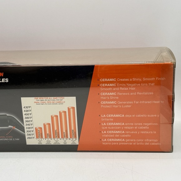 BabylissPro Professional 430°F 1 1/4" Porcelain Ceramic Curling Iron New - Picture 7 of 12